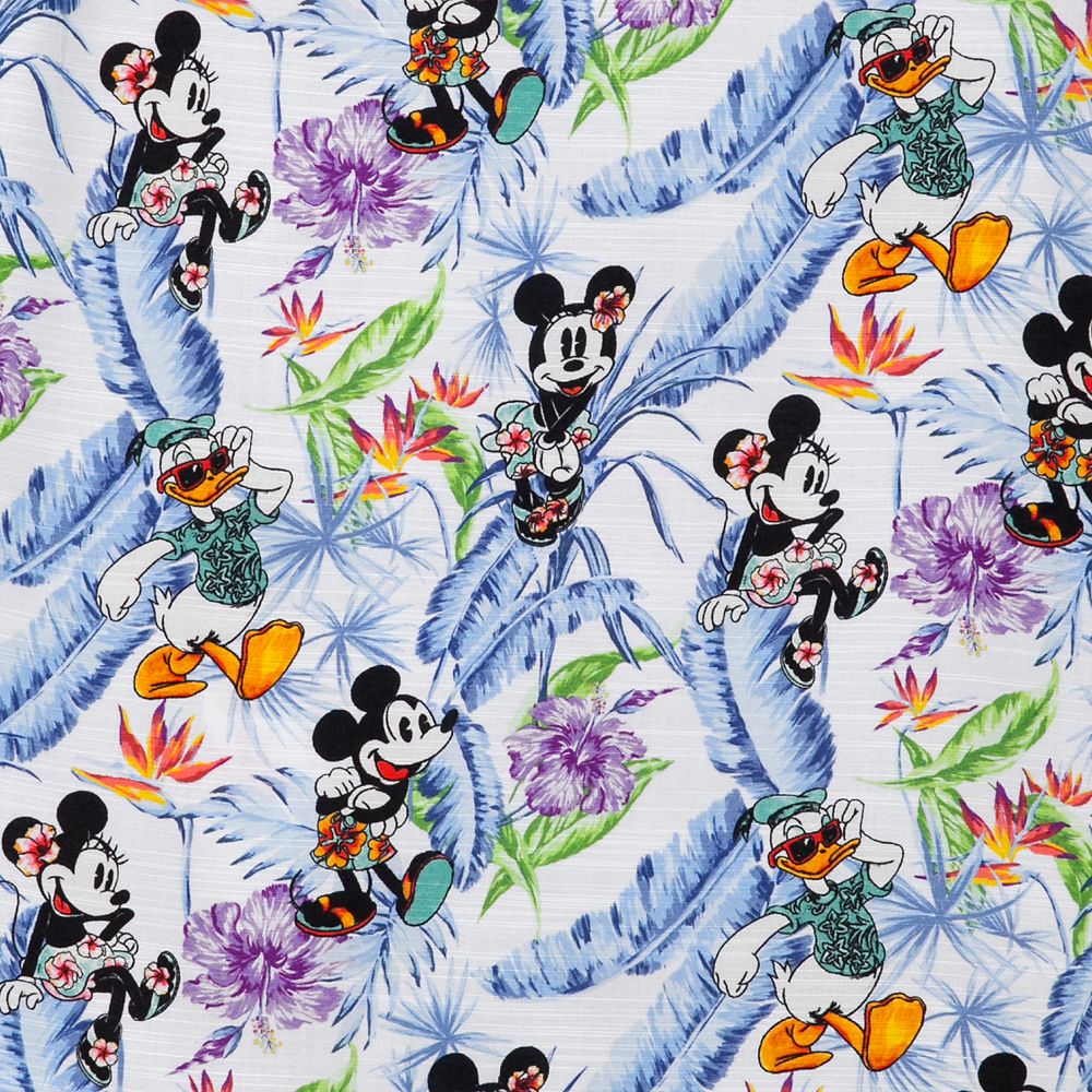Mickey Mouse and Friends Floral Woven Shirt for Adults by Tommy Bahama