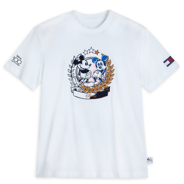 Mickey Mouse Crest T-Shirt for | by shopDisney Tommy Adults – Disney100 Hilfiger