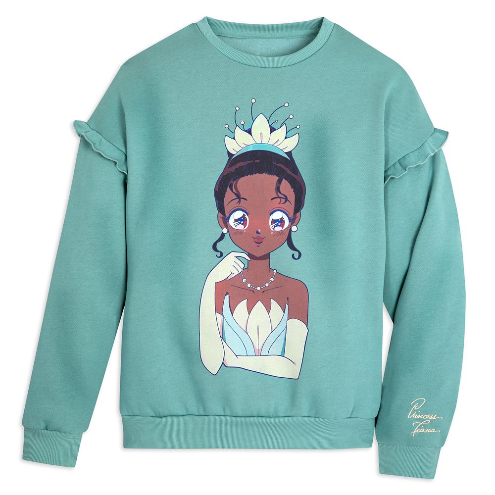 Tiana Anime Pullover Sweatshirt for Adults by Cakeworthy – The Princess and the Frog