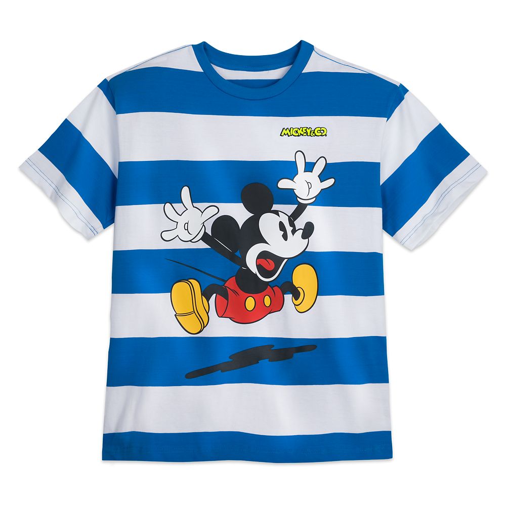 Mickey Mouse Striped T-Shirt for Adults – Mickey&Co.