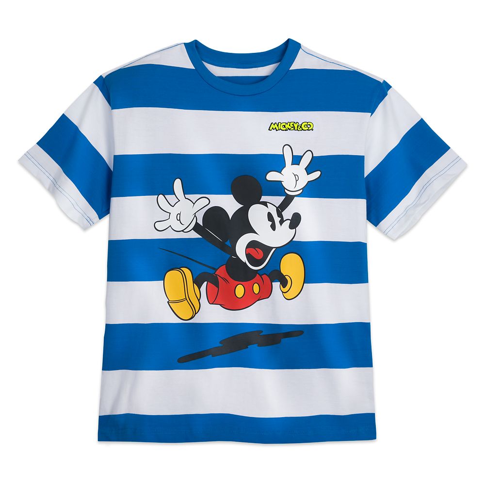 Mickey Mouse Striped T-Shirt for Adults – Mickey & Co.