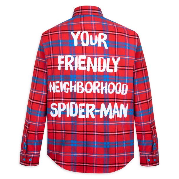 Spider-Man Flannel Shirt for Adults by Cakeworthy