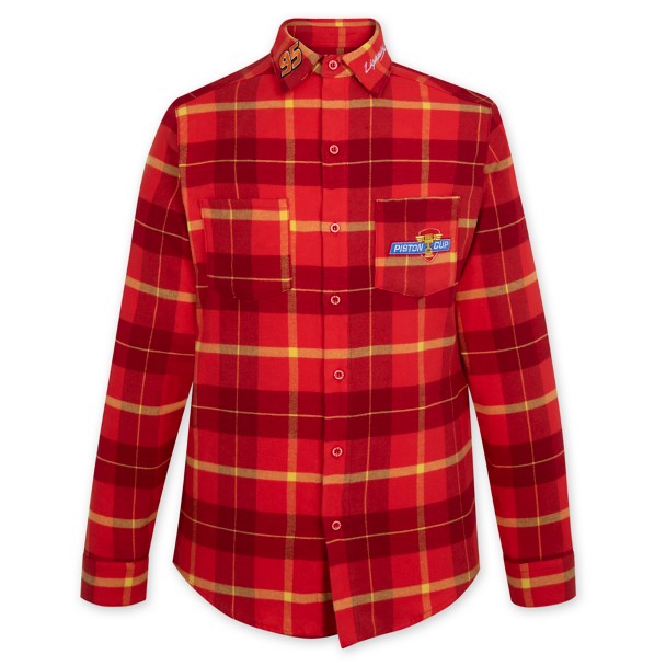 Lightning McQueen Flannel Shirt for Adults by Cakeworthy – Cars