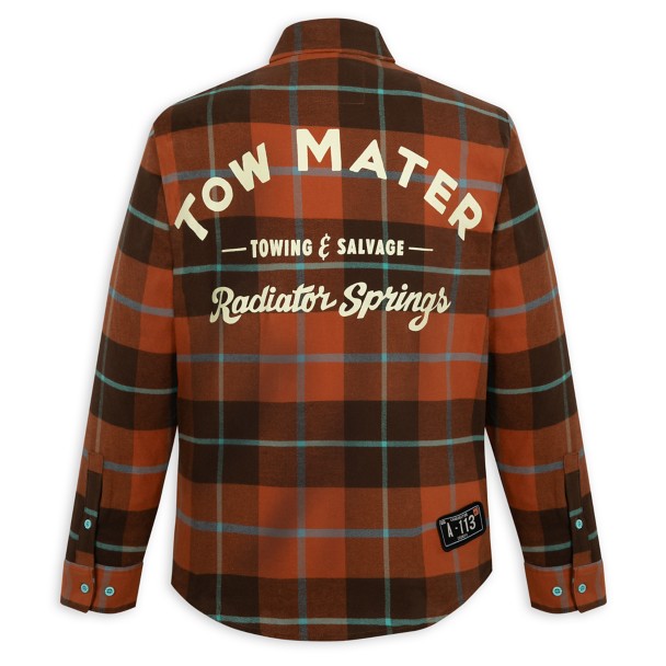 Tow Mater Flannel Shirt for Adults by Cakeworthy – Cars
