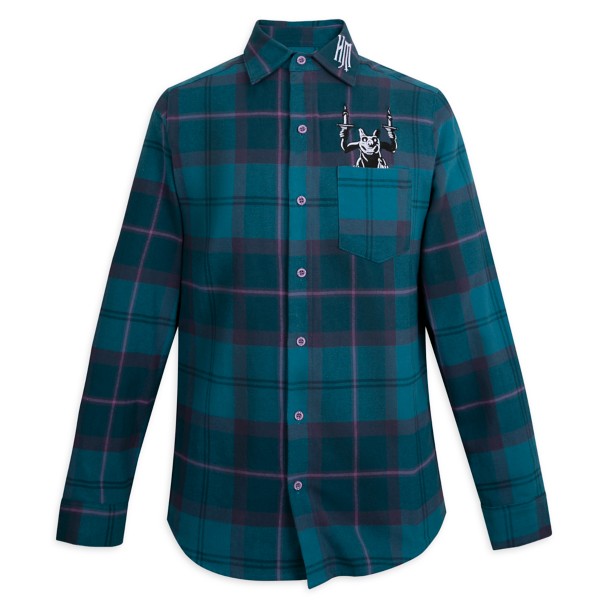 The Haunted Mansion Glow-in-the-Dark Flannel Shirt for Adults by Cakeworthy