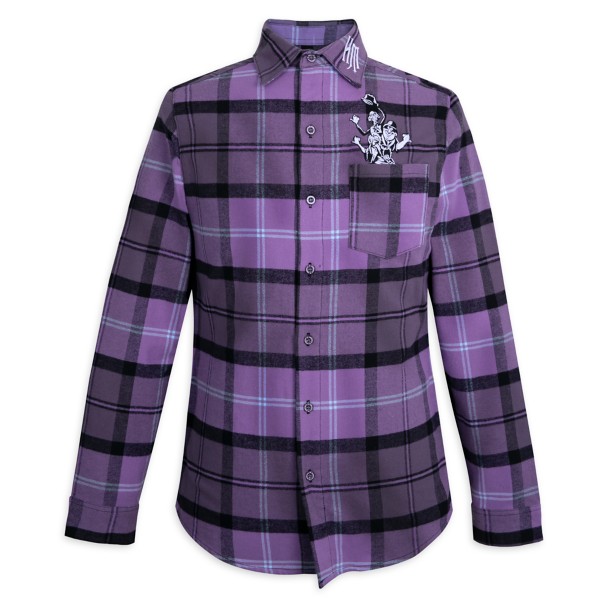 Hitchhiking Ghosts Glow-in-the-Dark Flannel Shirt for Adults by Cakeworthy – The Haunted Mansion