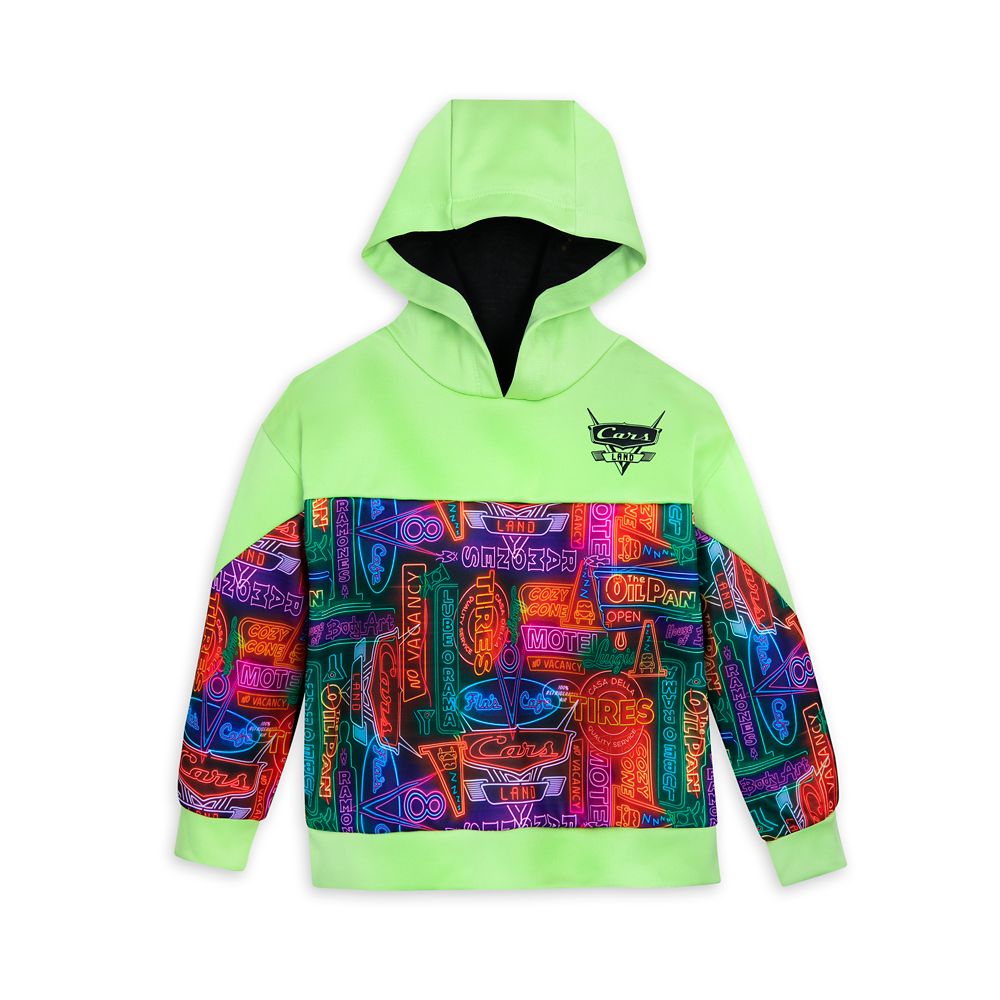 Cars Land Neon Lights Pullover Hoodie for Boys