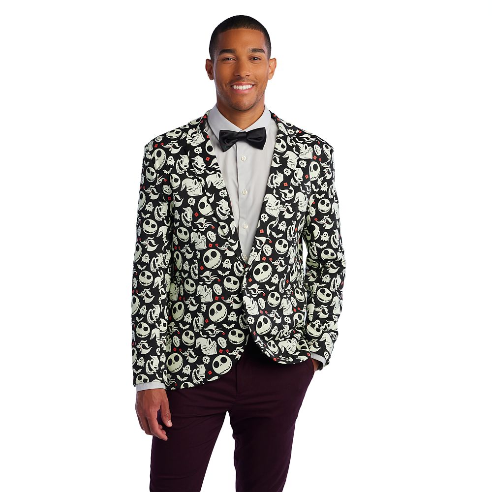 The Nightmare Before Christmas Glow-in-the-Dark Half Suit and Light-Up Tie for Adults available online