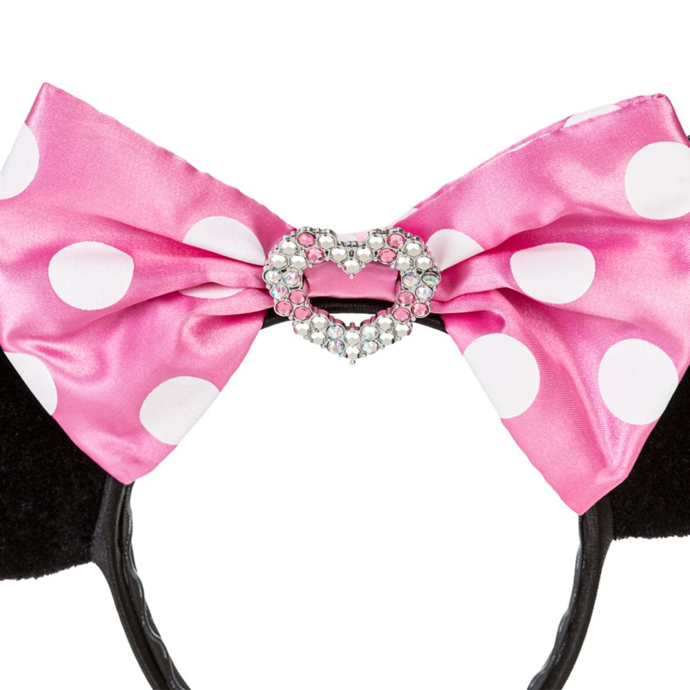 Minnie Mouse Ear Headband for Kids &ndash; Jeweled Heart