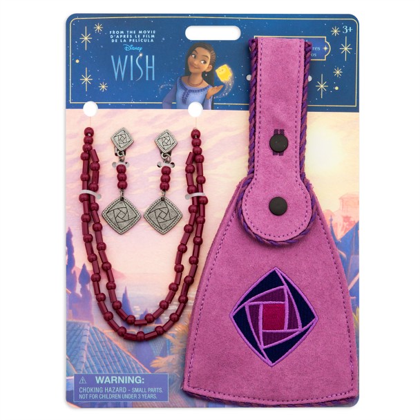 Accessoires de bijoux Disney Wish pour filles, ornements de princesse Asha,  breloque pour filles, collier, boucle d'oreille, bracelets, décoration