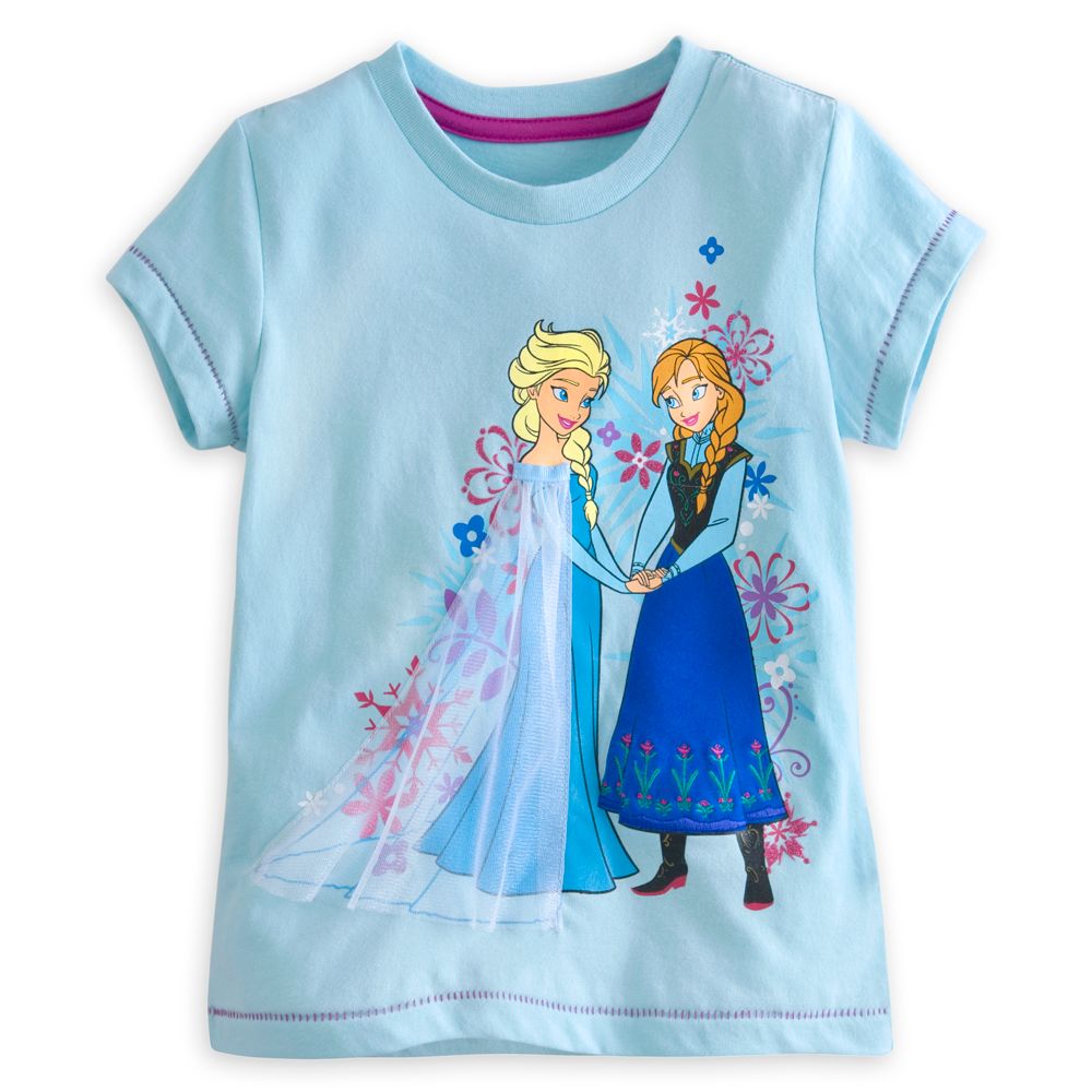 Anna and Elsa Tee for Girls &ndash; Deluxe Storytelling &ndash; Frozen