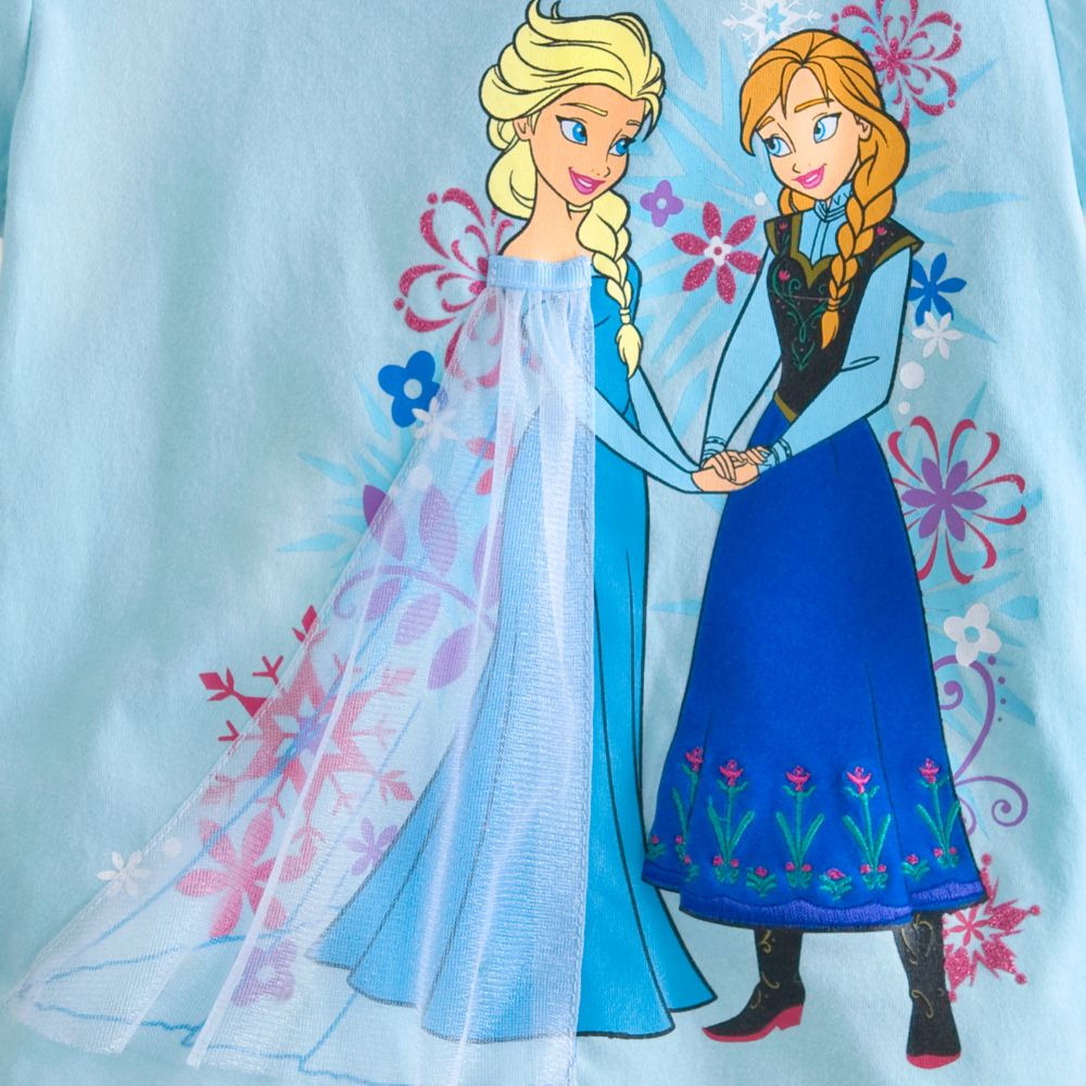 Anna and Elsa Tee for Girls &ndash; Deluxe Storytelling &ndash; Frozen