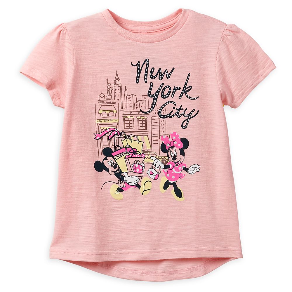 Mickey and Minnie Mouse Shopping T-Shirt for Girls – New York City