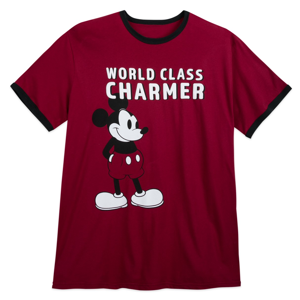 Mickey Mouse ''Charmer'' Ringer T-Shirt for Men – Extended Size