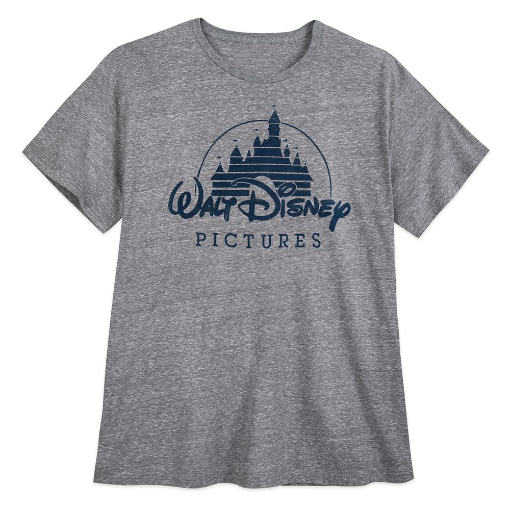 Walt Disney Pictures Logo T-Shirt for Men – Gray – Extended Size