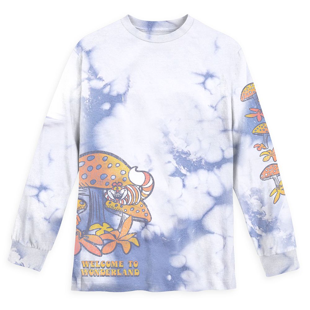 Alice in Wonderland Long Sleeve Tie-Dye T-Shirt for Adults