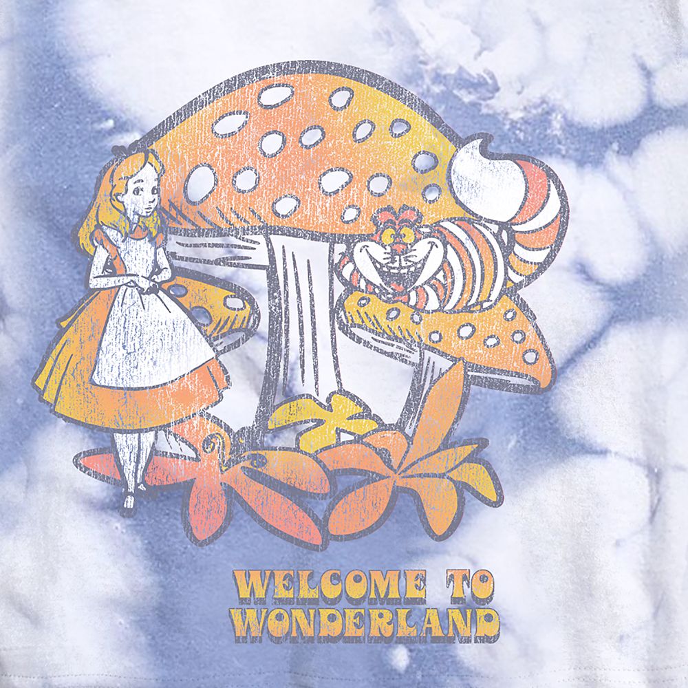 Alice in Wonderland Long Sleeve Tie-Dye T-Shirt for Adults