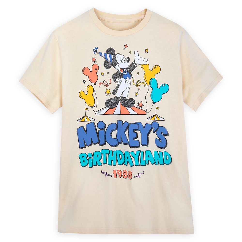 Mickey's Birthdayland T-Shirt for Adults – Walt Disney World 50th Anniversary