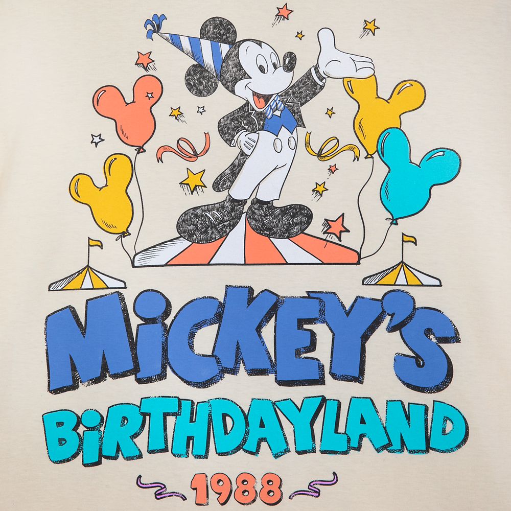 Mickey's Birthdayland T-Shirt for Adults – Walt Disney World 50th Anniversary