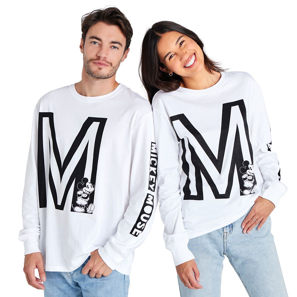 Mickey Mouse ''M'' Long Sleeve T-Shirt for Adults