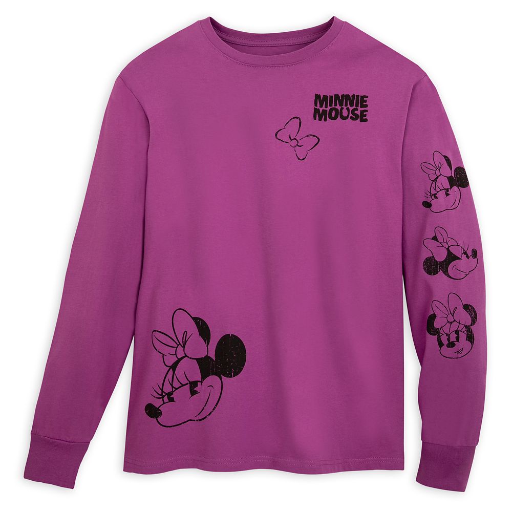 Minnie Mouse Vintage-Style Long Sleeve T-Shirt for Adults