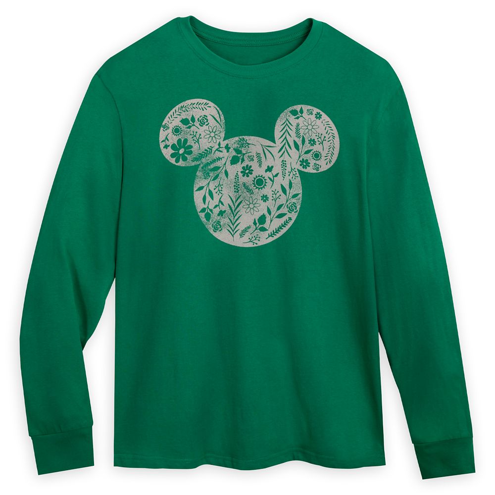 Mickey Mouse Floral Long Sleeve T-Shirt
