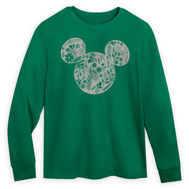 Mickey Mouse Floral Long Sleeve T-Shirt for Adults