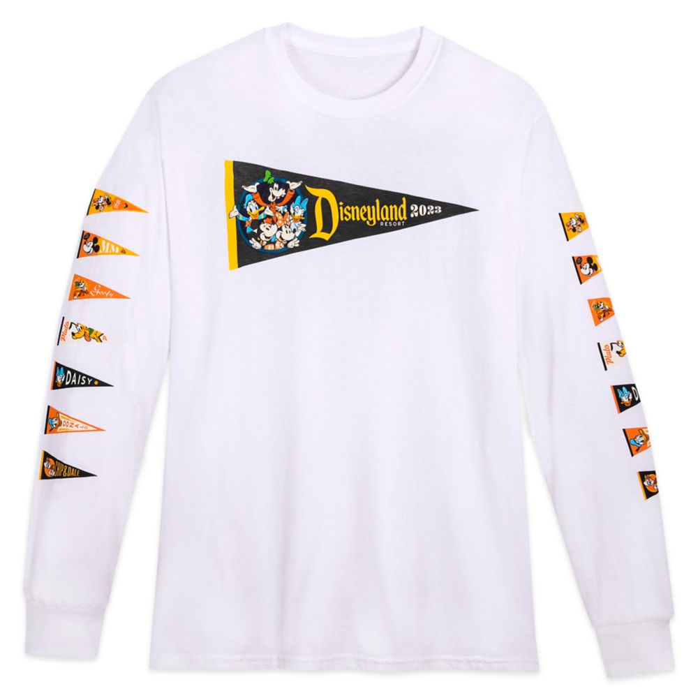 Disneyland Pennant Flag Long Sleeve T-Shirt for Adults – Disneyland 2023 now available online