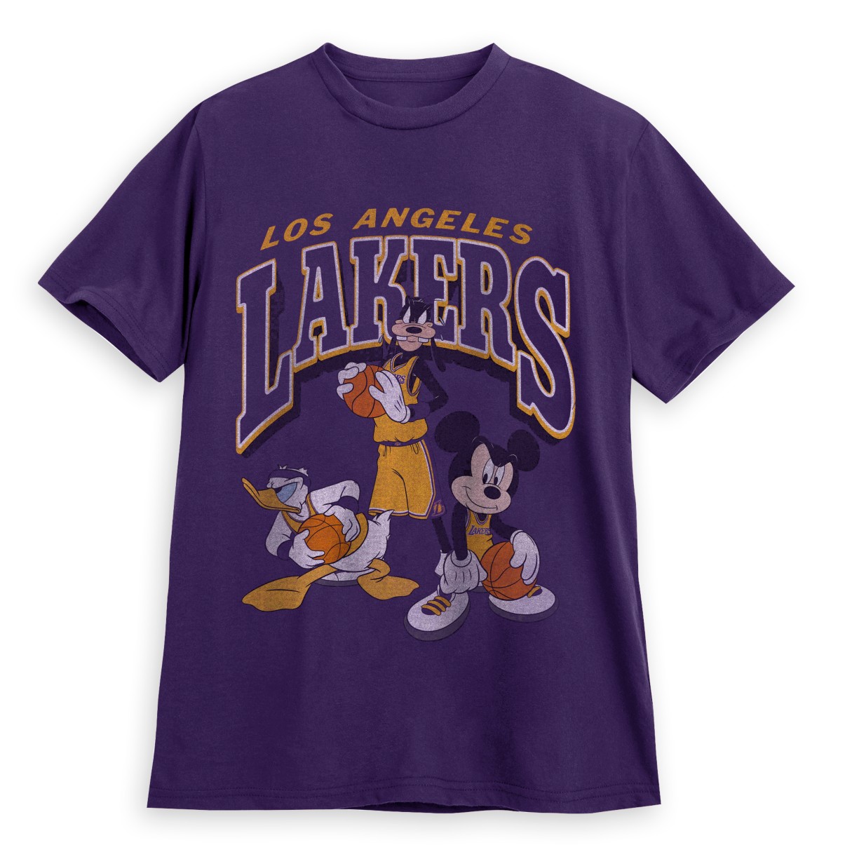 Mickey Mouse and Friends Los Angeles Lakers T-Shirt for Adults by Junk Food