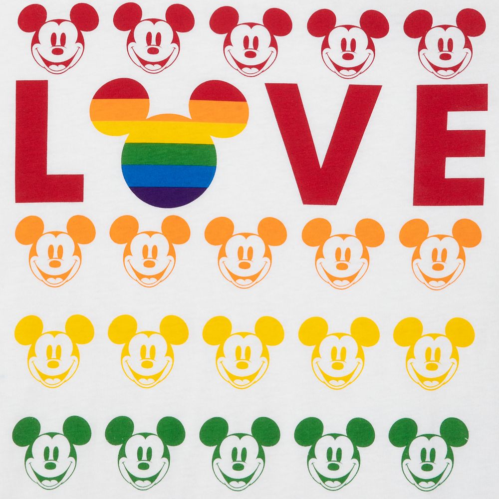 Mickey Mouse Ringer T-Shirt for Adults – Rainbow Disney Collection