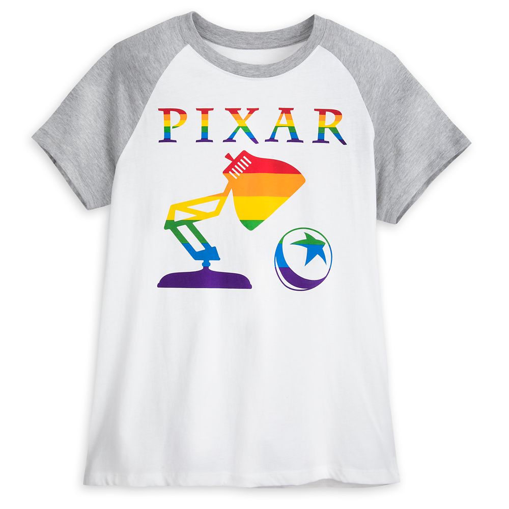 Pixar Logo Raglan T-Shirt for Adults – Rainbow Pixar Collection