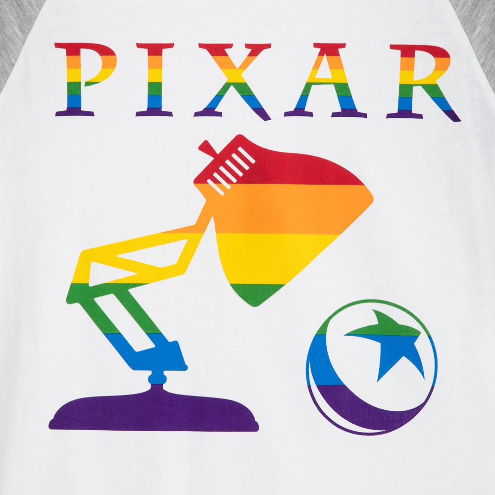 Pixar Logo Raglan T-Shirt for Adults – Rainbow Pixar Collection