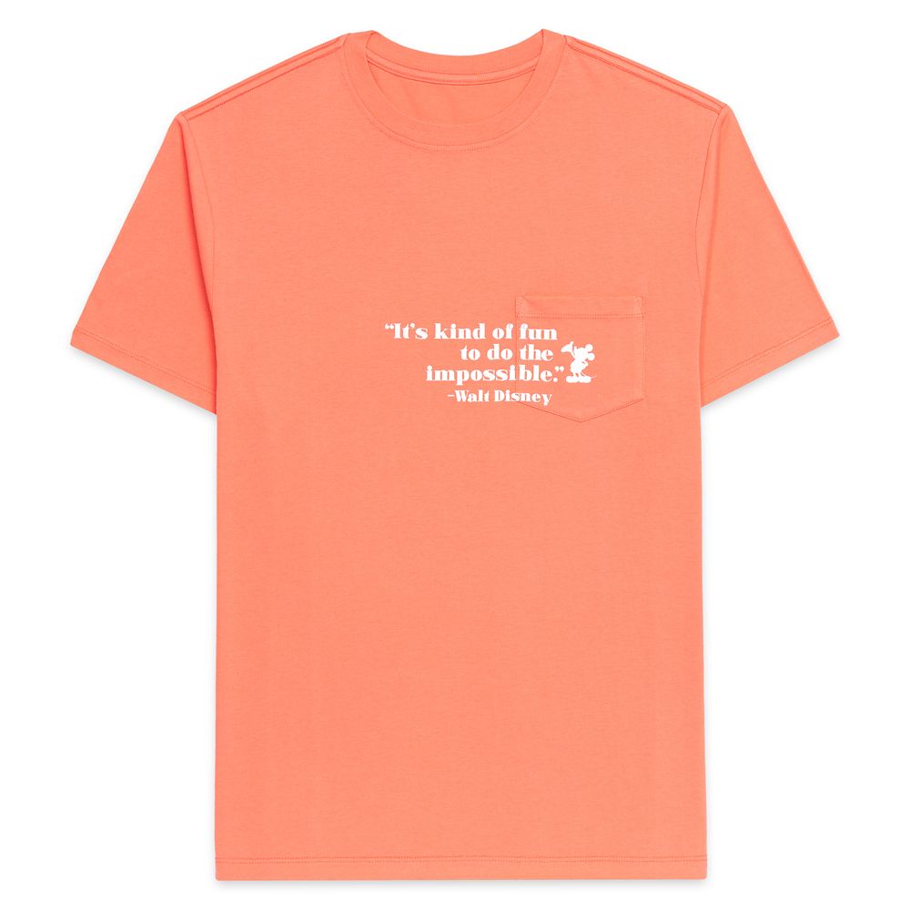 Walt Disney Quote Pocket T-Shirt for Adults is available online for purchase