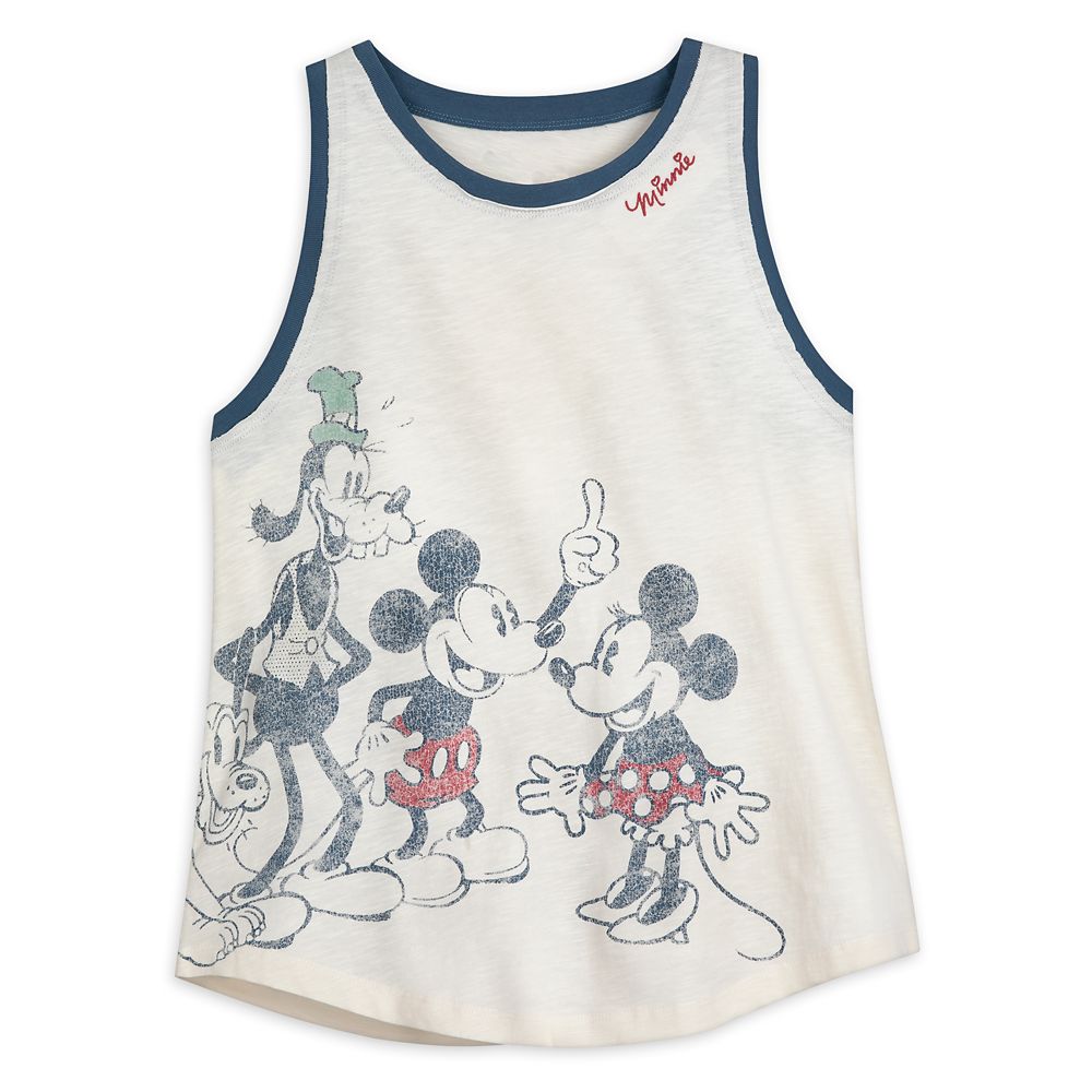 Minnie Mouse and Friends Vintage-Style Tank Top for Women available online for purchase