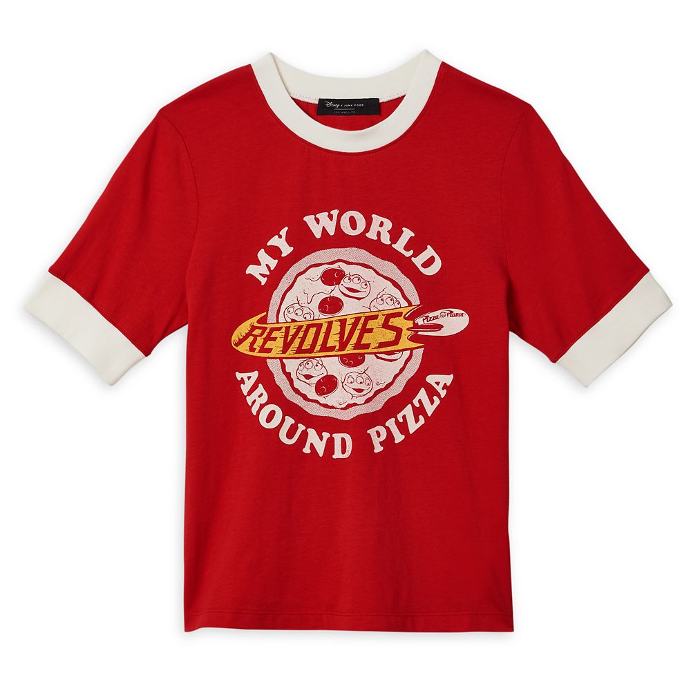 Toy Story ''My World Revolves Around Pizza'' Ringer T-Shirt for Adults by Junk Food