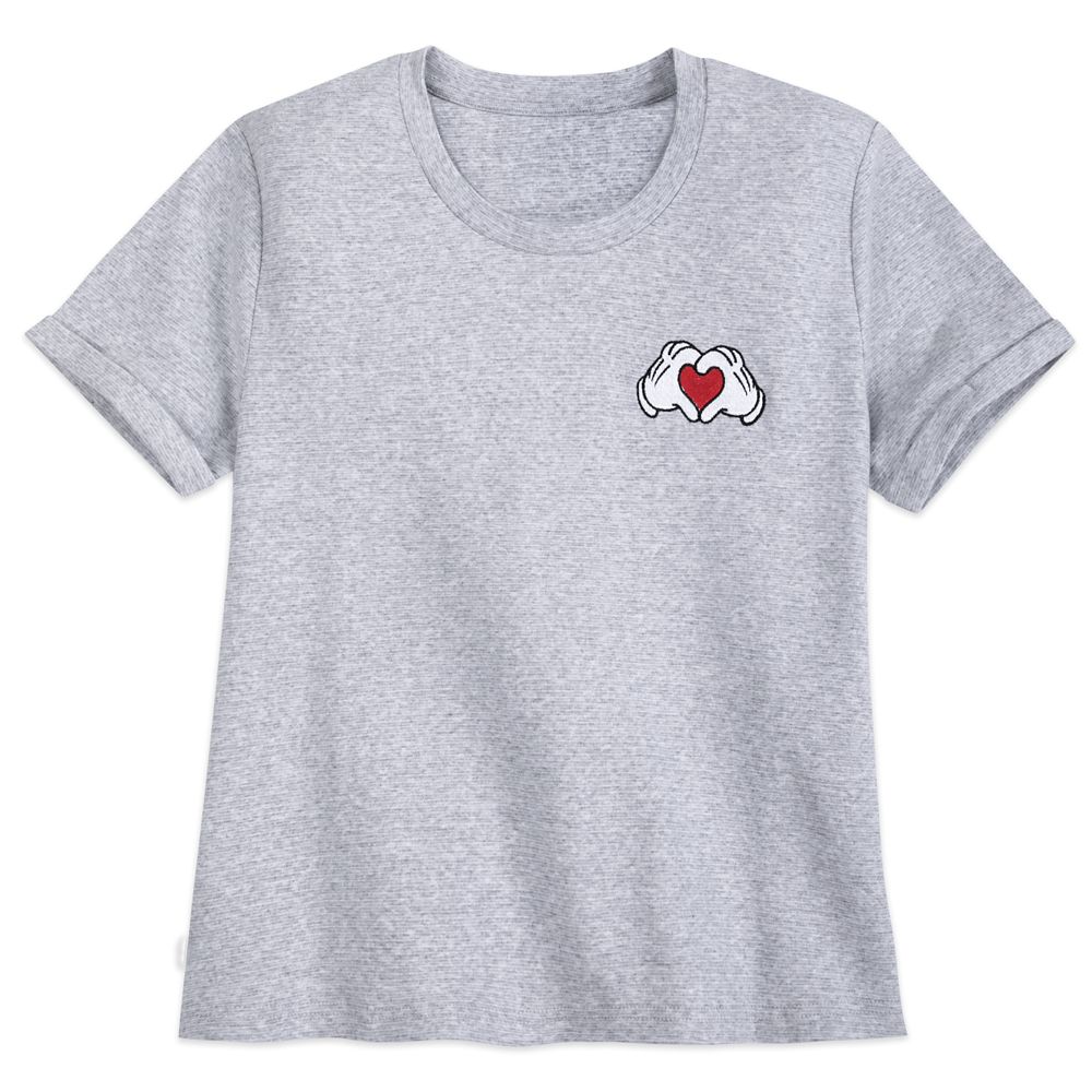 Mickey Mouse Heart Hands T-Shirt for Women