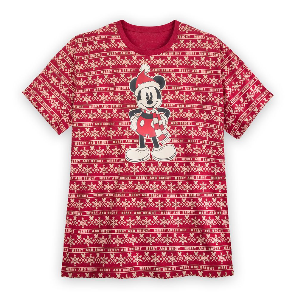 Mickey Mouse Holiday Cheer T-Shirt for Men – Extended Size