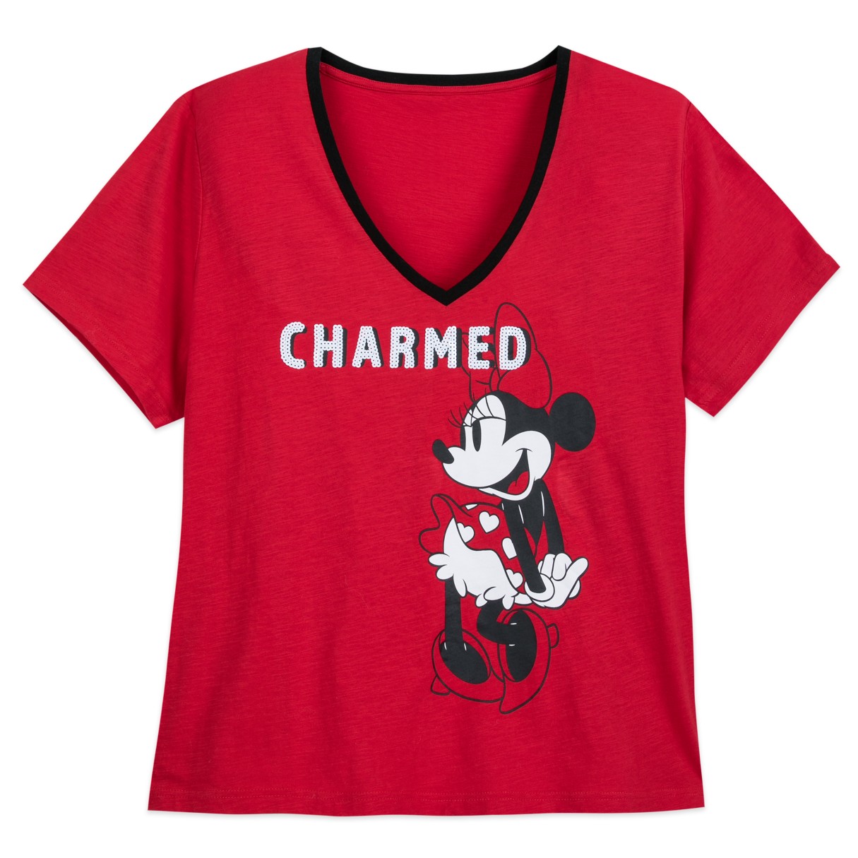 Minnie Mouse ''Charmed'' V-Neck T-Shirt for Women – Extended Size