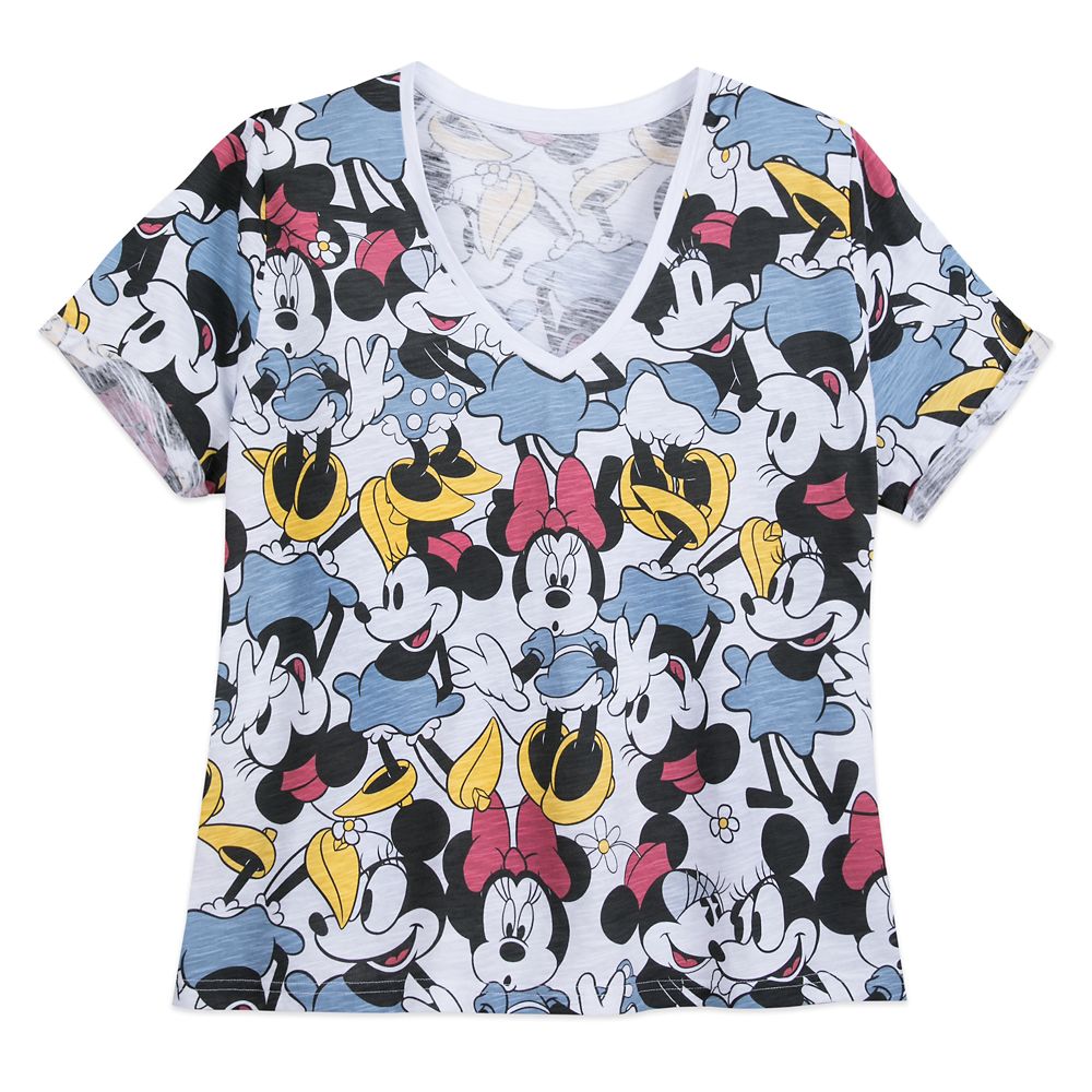 Minnie Mouse V-Neck T-Shirt for Women – Extended Size