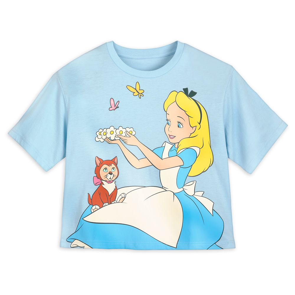 Alice in Wonderland Semi-Crop Top for Women