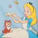 Alice in Wonderland Semi-Crop Top for Women