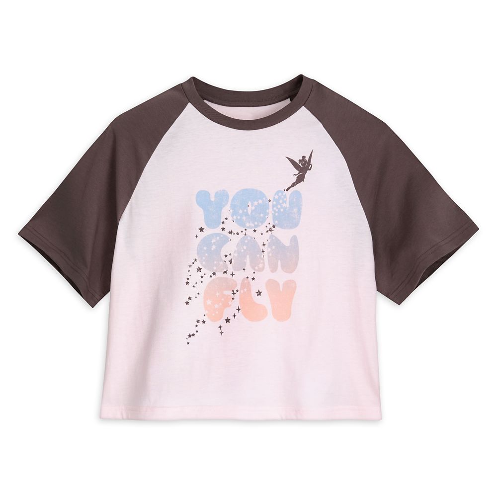 Tinker Bell Semi-Crop Baseball T-Shirt for Women – Peter Pan is now available for purchase