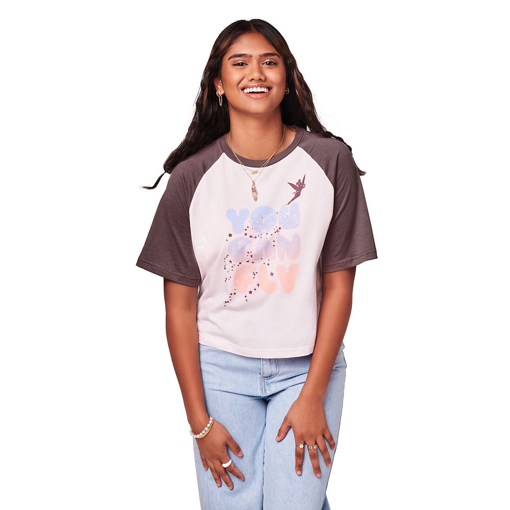 Tinker Bell Semi-Crop Baseball T-Shirt for Women – Peter Pan