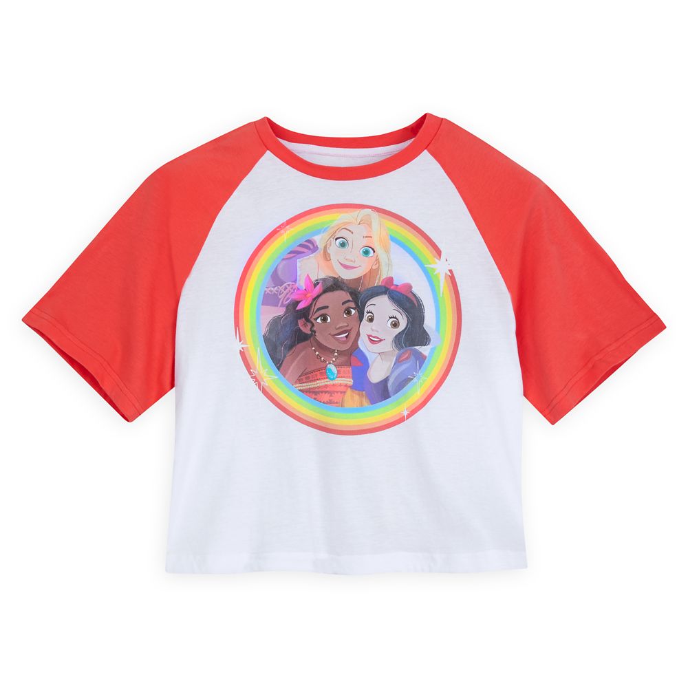 Disney Princess Semi-Cropped Raglan T-Shirt for Women