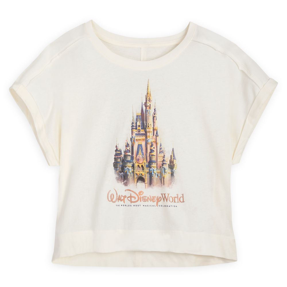 Walt Disney World 50th Anniversary Fantasyland Castle T-Shirt for Women is here now