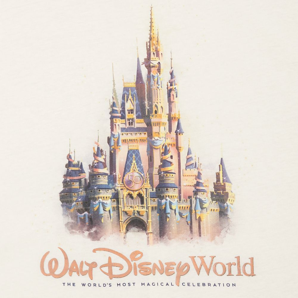 Walt Disney World 50th Anniversary Fantasyland Castle T-Shirt for Women