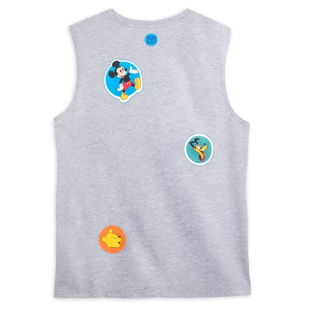 Walt Disney World Retro ''Stickers'' Sleeveless T-Shirt for Adults
