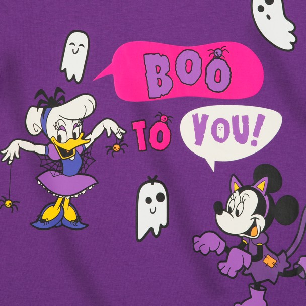 Minnie Mouse and Daisy Duck Halloween Ringer T-Shirt for Women