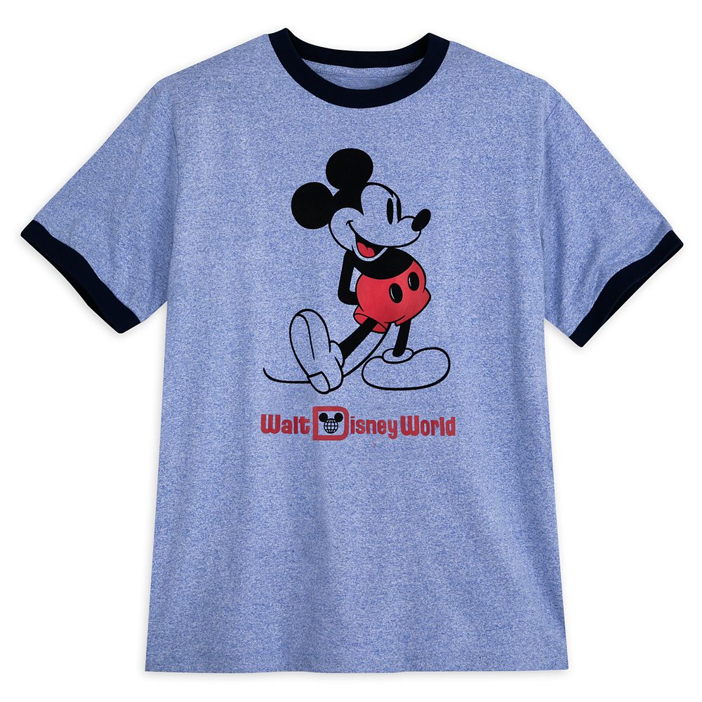 Mickey Mouse Classic Ringer T-Shirt for Adults – Walt Disney World – Blue here now
