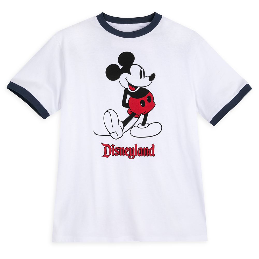 Mickey Mouse Classic Ringer T-Shirt for Adults – Disneyland – White – Buy Now